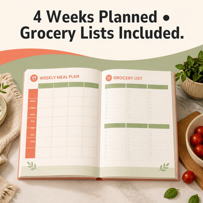 The Complete 5 PM Rescue System — Recipe eBook + 4-Week Dinner Plan + Decision Cards