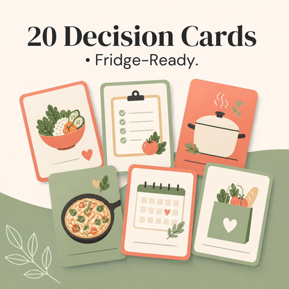 The Complete 5 PM Rescue System — Recipe eBook + 4-Week Dinner Plan + Decision Cards